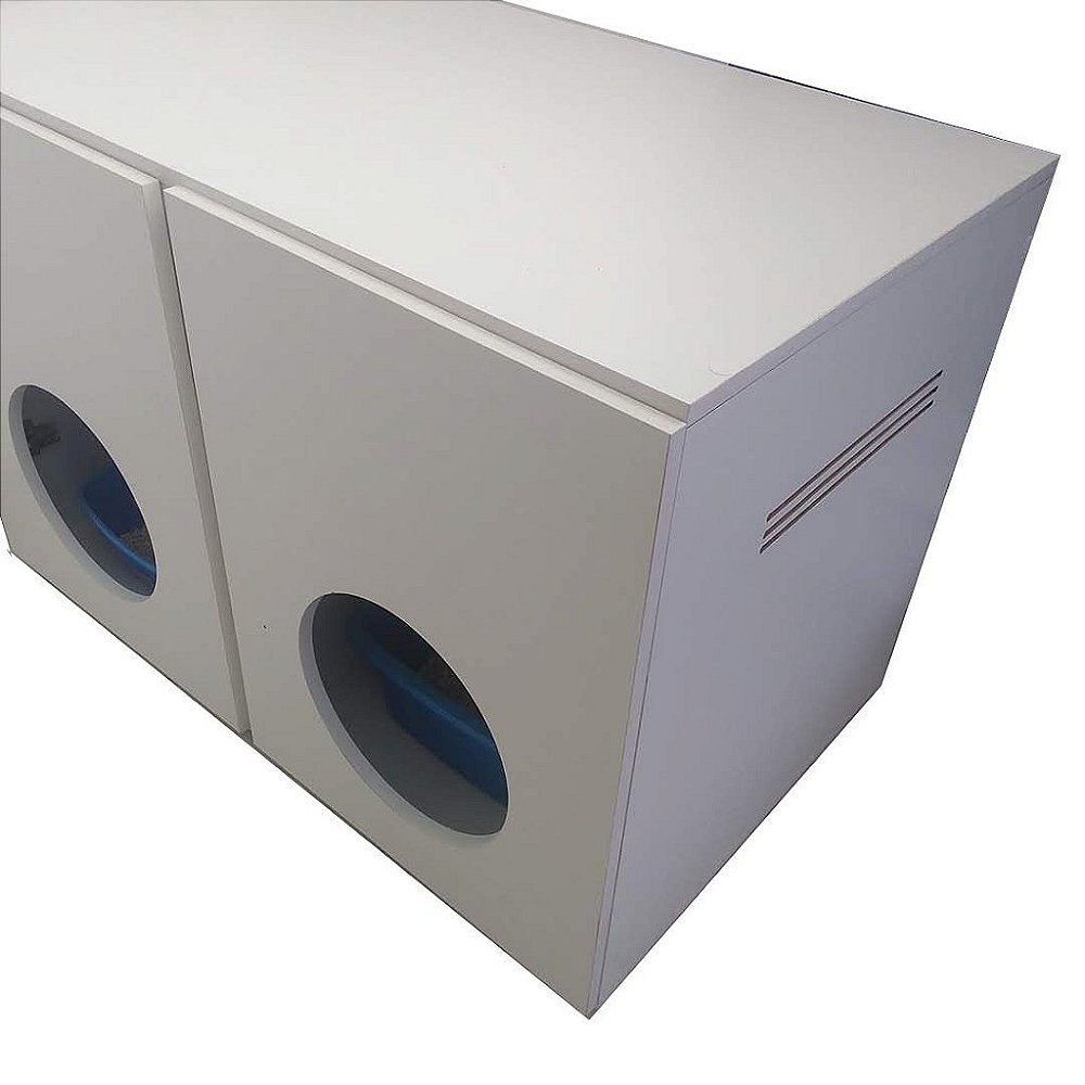 banheiro para gatos premium em mdf branco, caixa madeira para areia de gato anti odor felino
