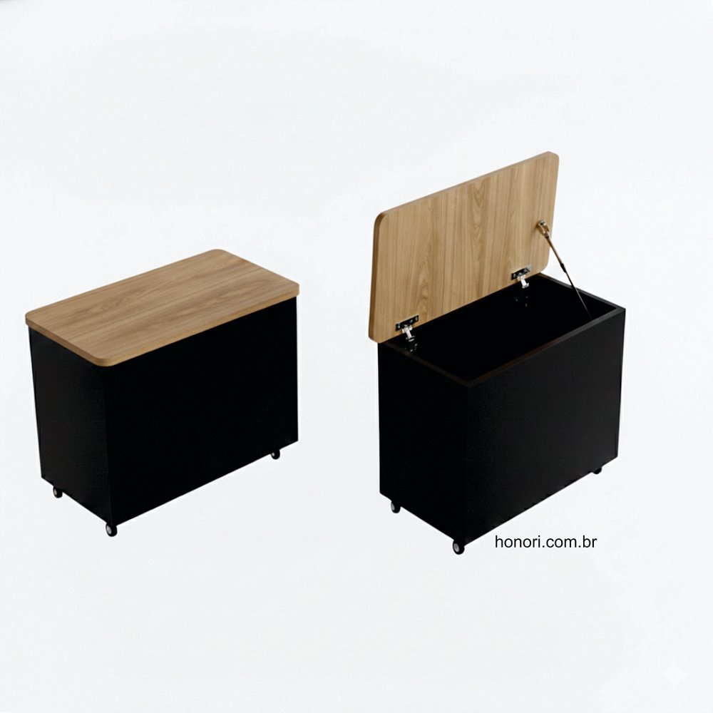 banco bau para piano com rodizio