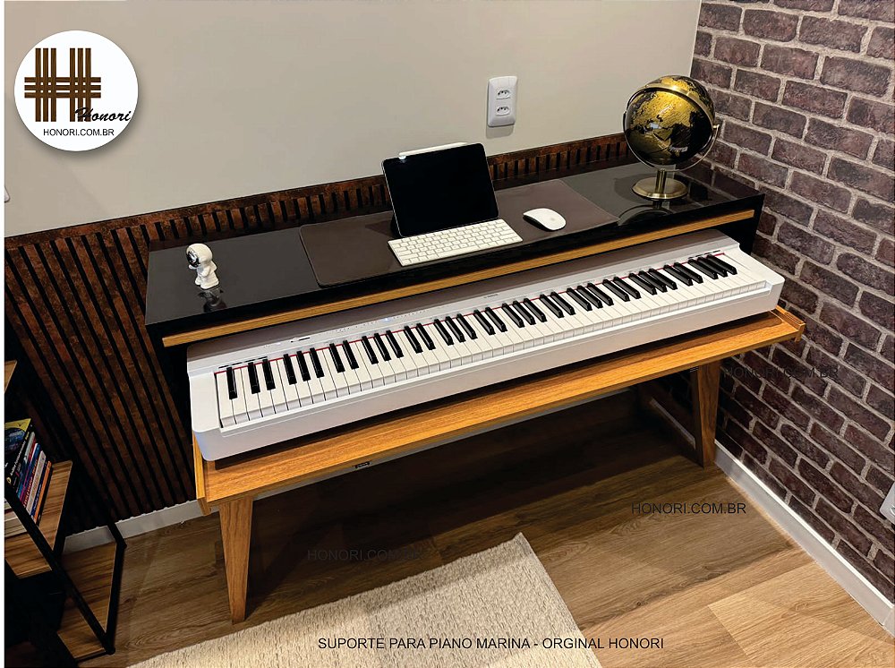 Linha Marina — suporte para piano original Honori nos três tamanhos P, M e G