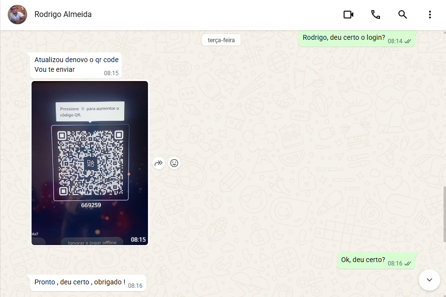 Feedback do cliente Rodrigo