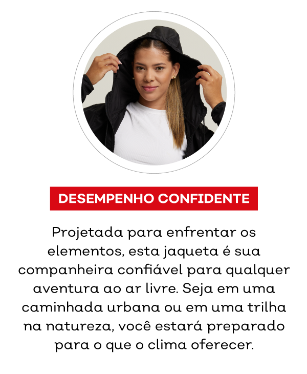 capuz corta vento feminino