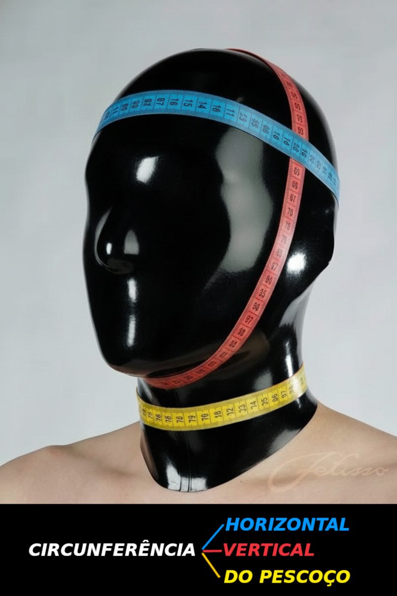 Como medir as circunferências da cabeça das máscara Fetisso