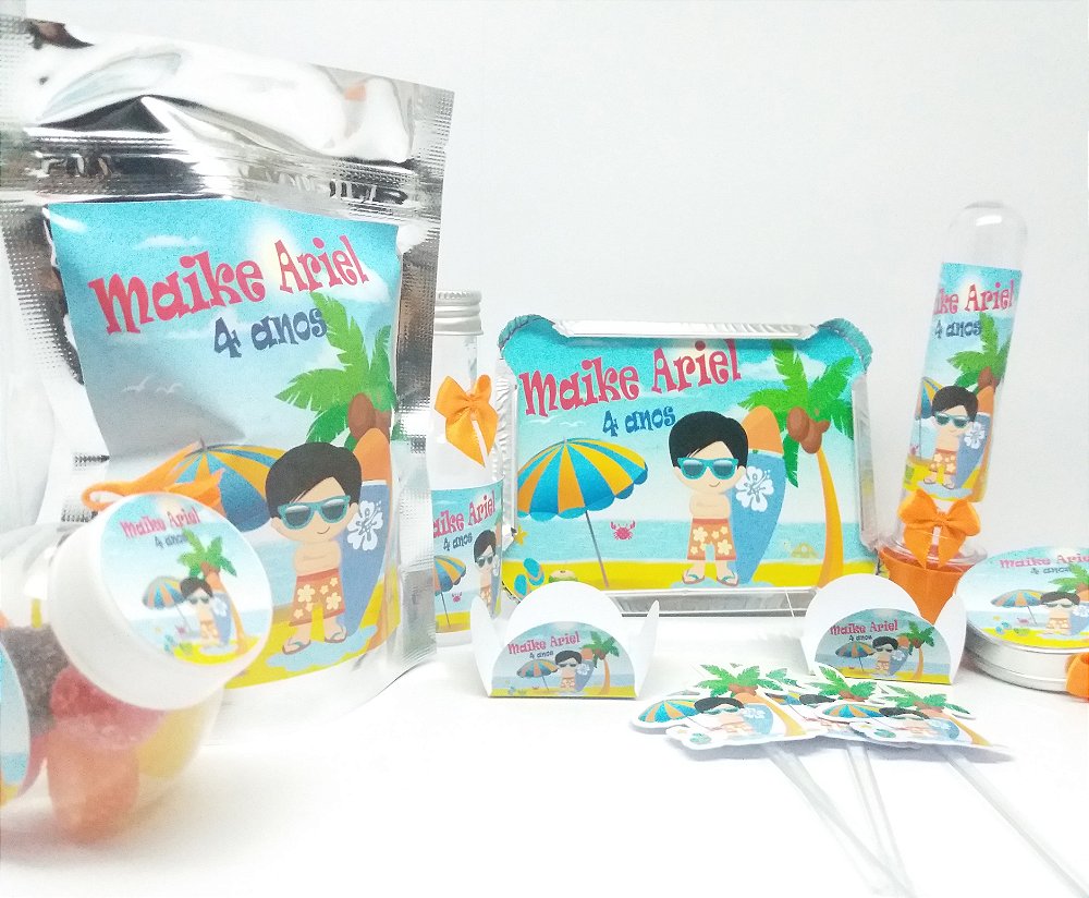 Kit Festa Infantil Personalizado Aniversário Pool Party