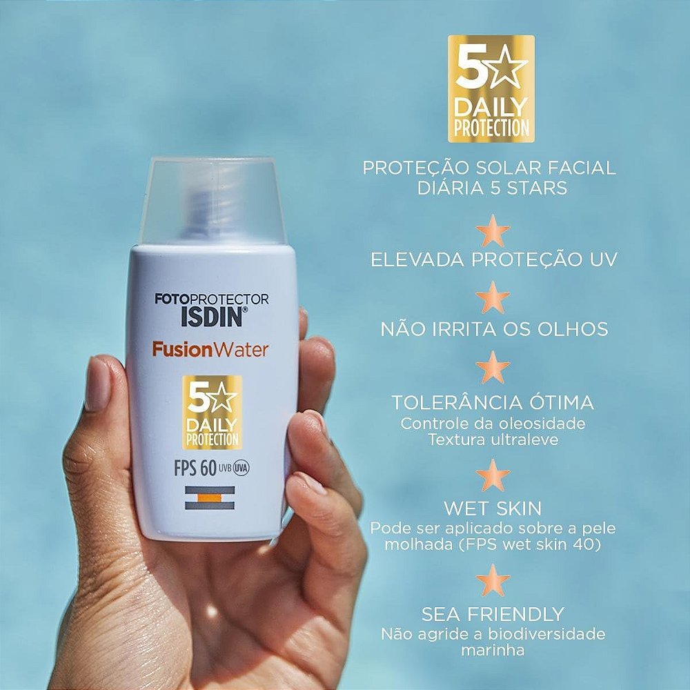 Isdin Fusion Water - Textura ultraleve e fluida sem cor