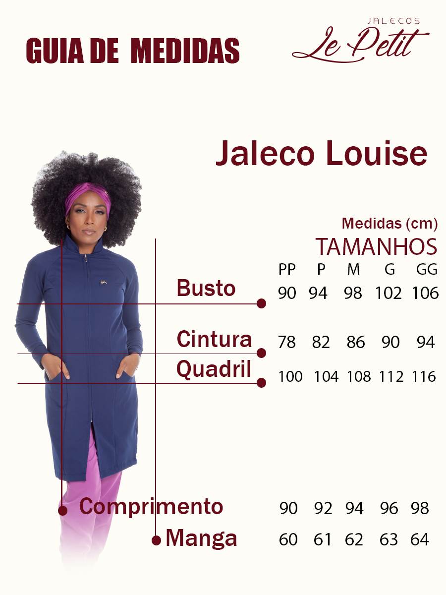 Jaleco Feminino Manga Longa Azul Marinho Louise - Jalecos LePetit | Jalecos  e Acessórios para o Trabalho.
