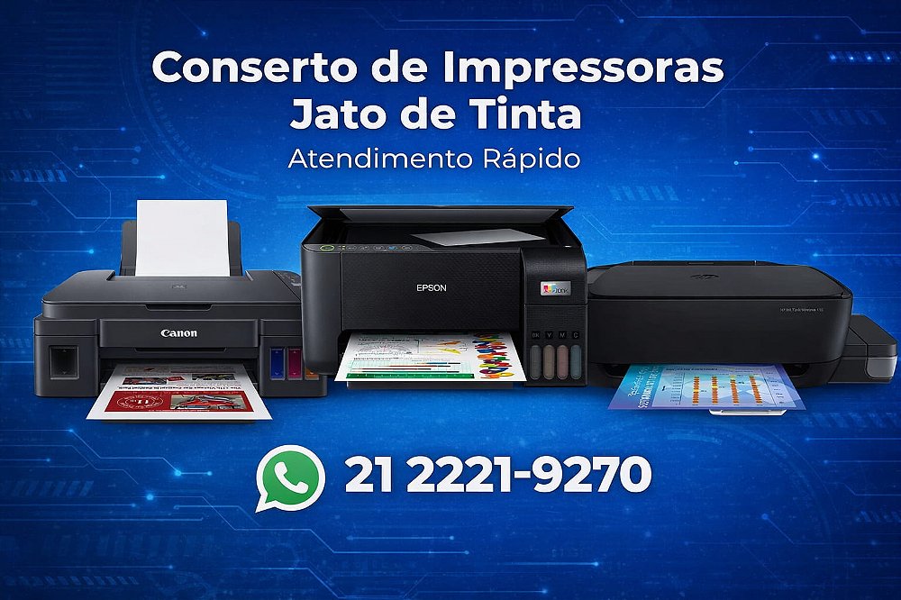 Conserto de Impressoras Jato de Tinta no Rio de Janeiro - Canon, Epson e HP