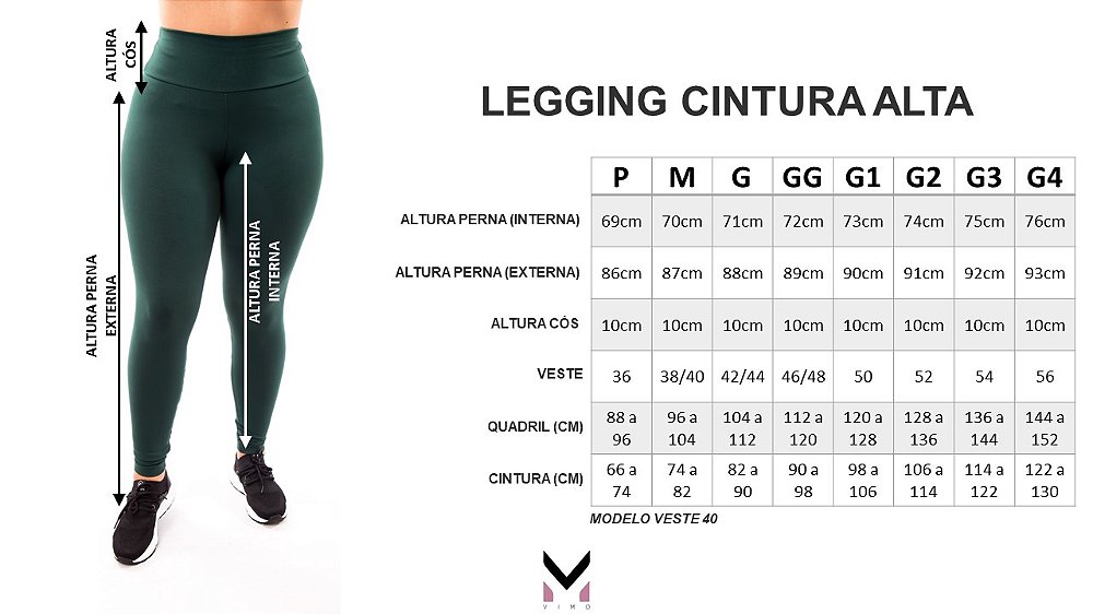 Legging cintura alta e moda fitness   - BeFit Vestuário