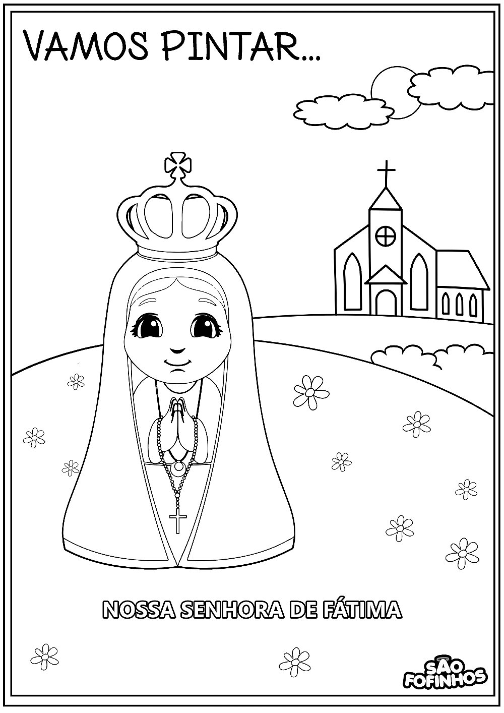 Atividade Vamos Pintar Nossa Senhora de Fátima