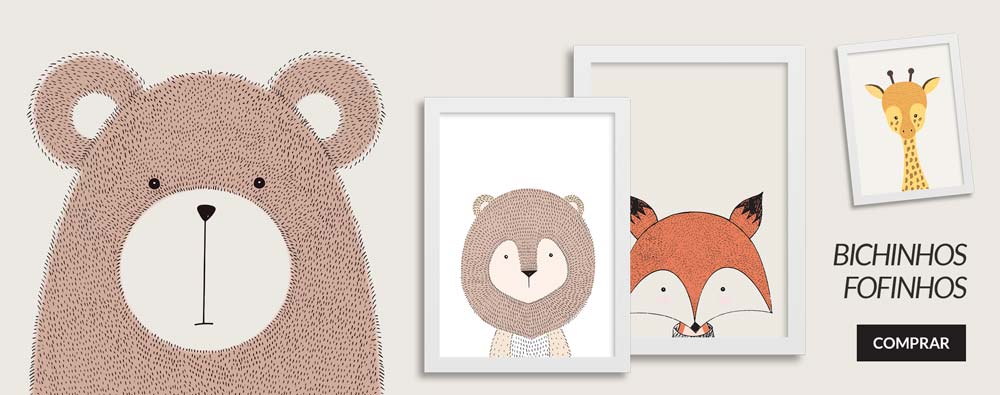 Ilustração para imprimir e fazer quadro com tema urso panda