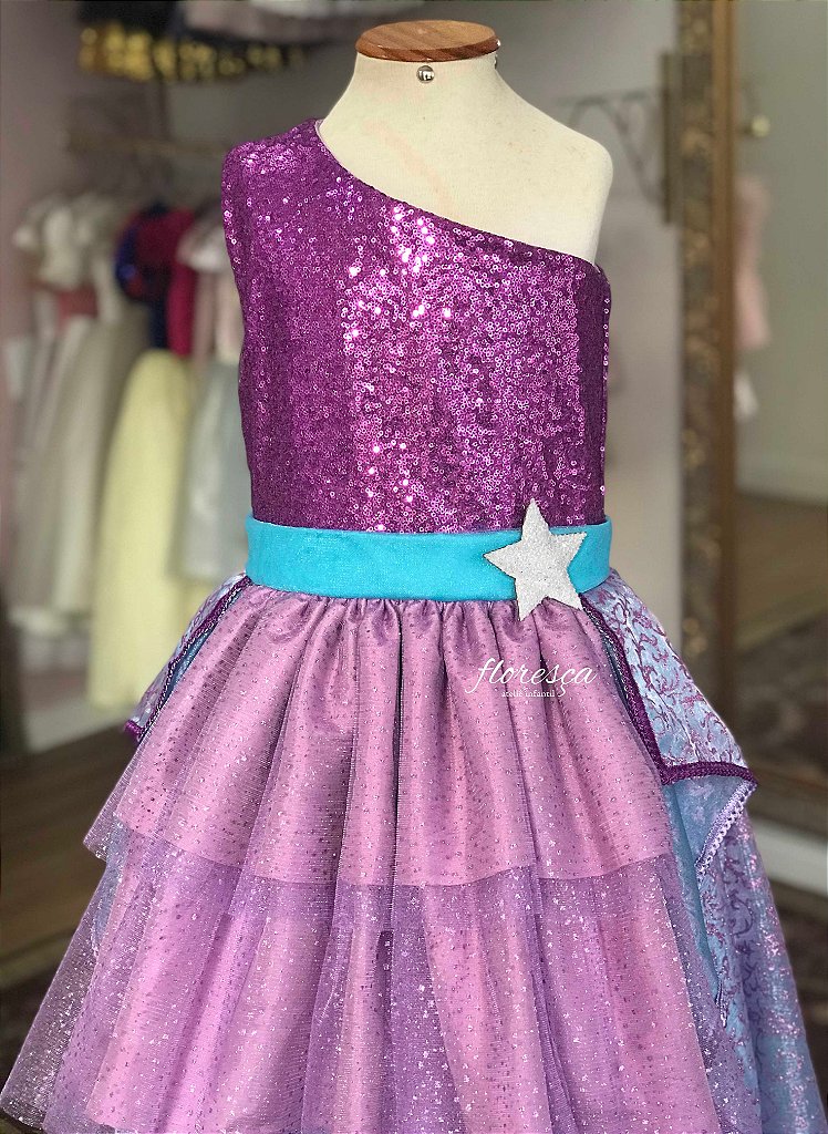 Vestido Infantil Barbie Pop Star  Floresça Ateliê - Floresça Ateliê  Infantil