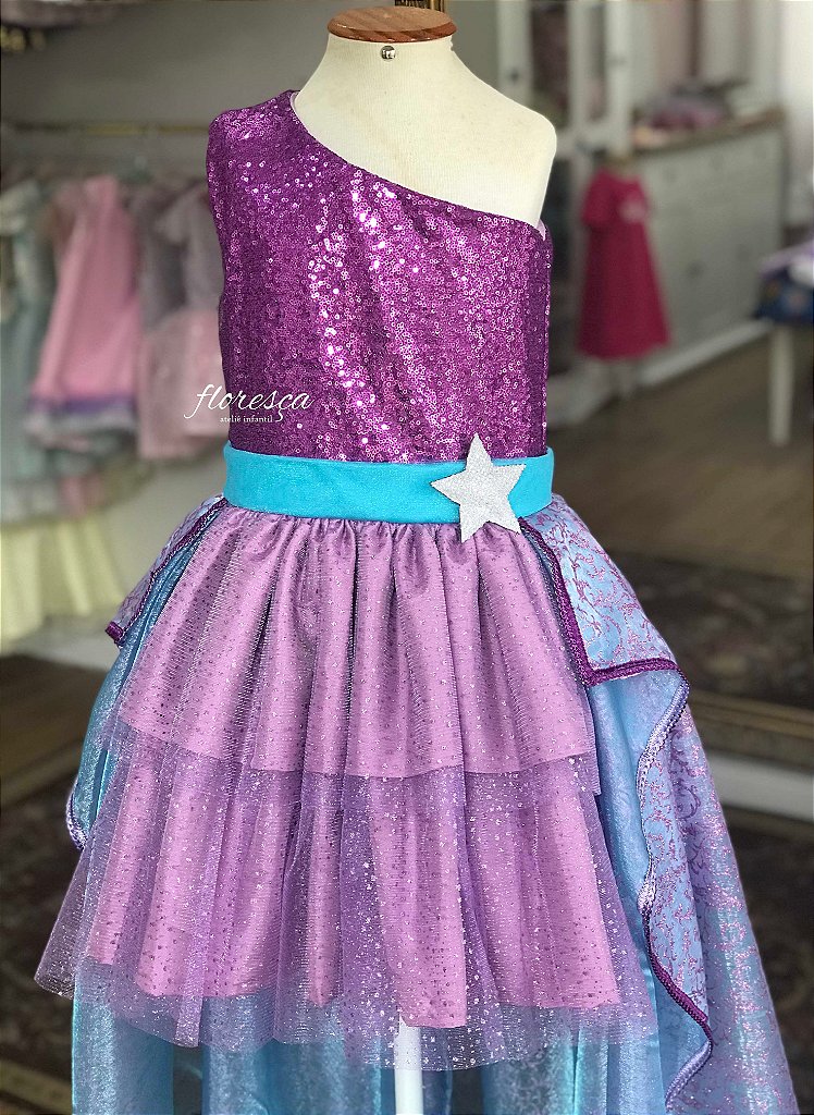 Vestido Infantil Barbie Pop Star  Floresça Ateliê - Floresça Ateliê  Infantil