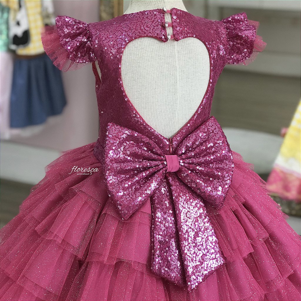 Vestido Infantil Barbie Paetê Pink, roupa de barbie infantil -  thirstymag.com