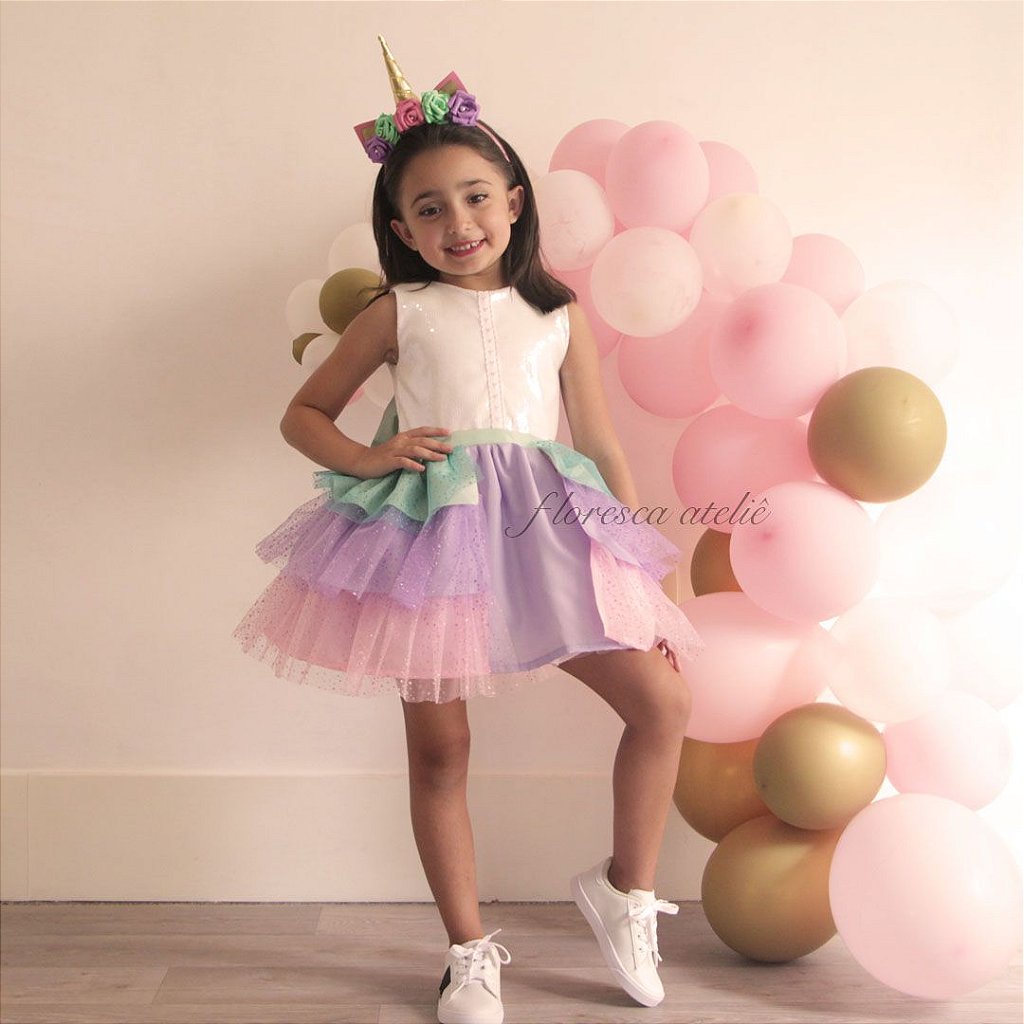 Saia de hot sale unicornio infantil