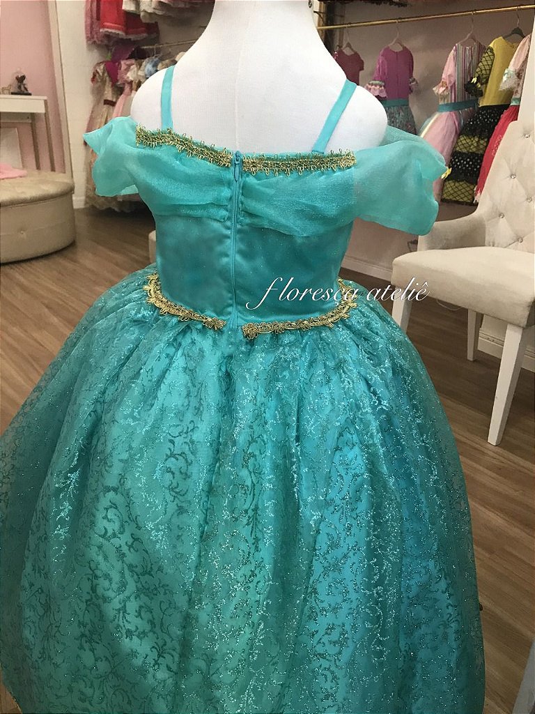 Vestido de Luxo Princesa Jasmine | Floresça Ateliê - Floresça Ateliê  Infantil