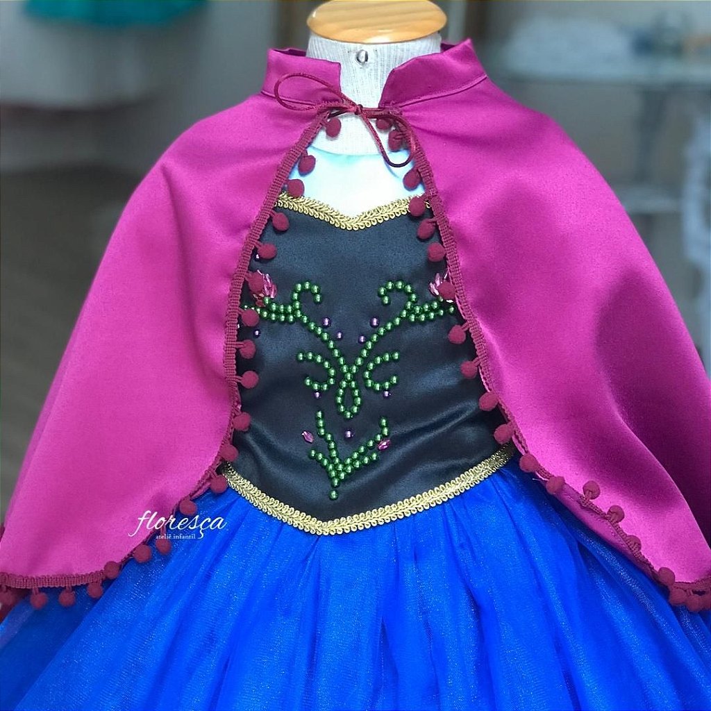 Vestido Infantil Princesa Anna - Frozen | Floresça Ateliê - Floresça Ateliê  Infantil