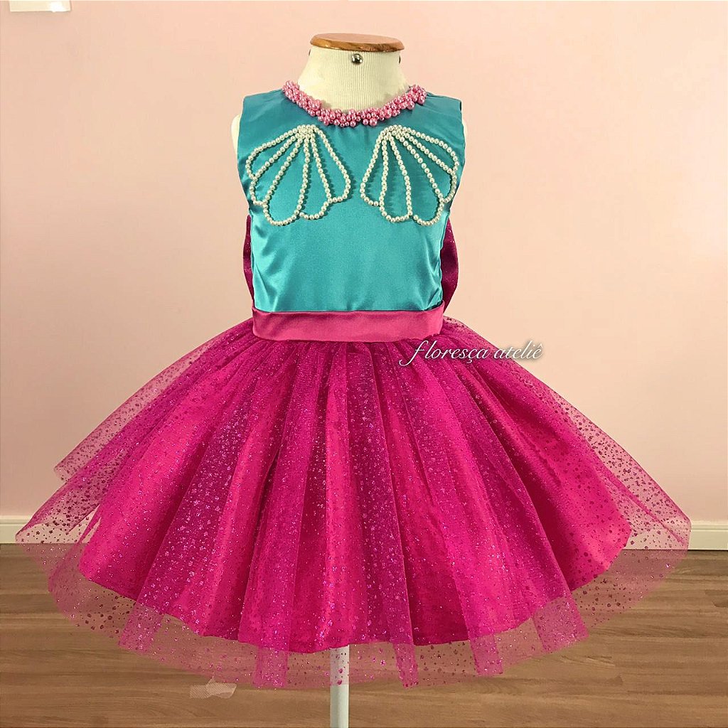 vestido sereia infantil