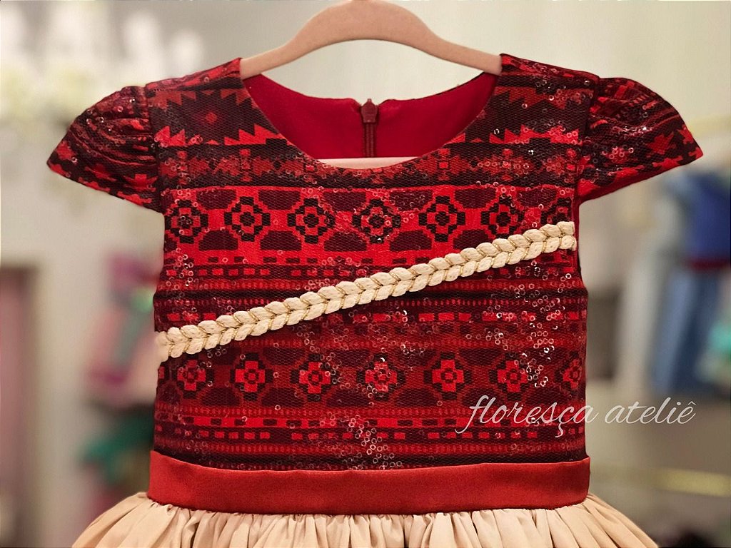 vestido de luxo moana