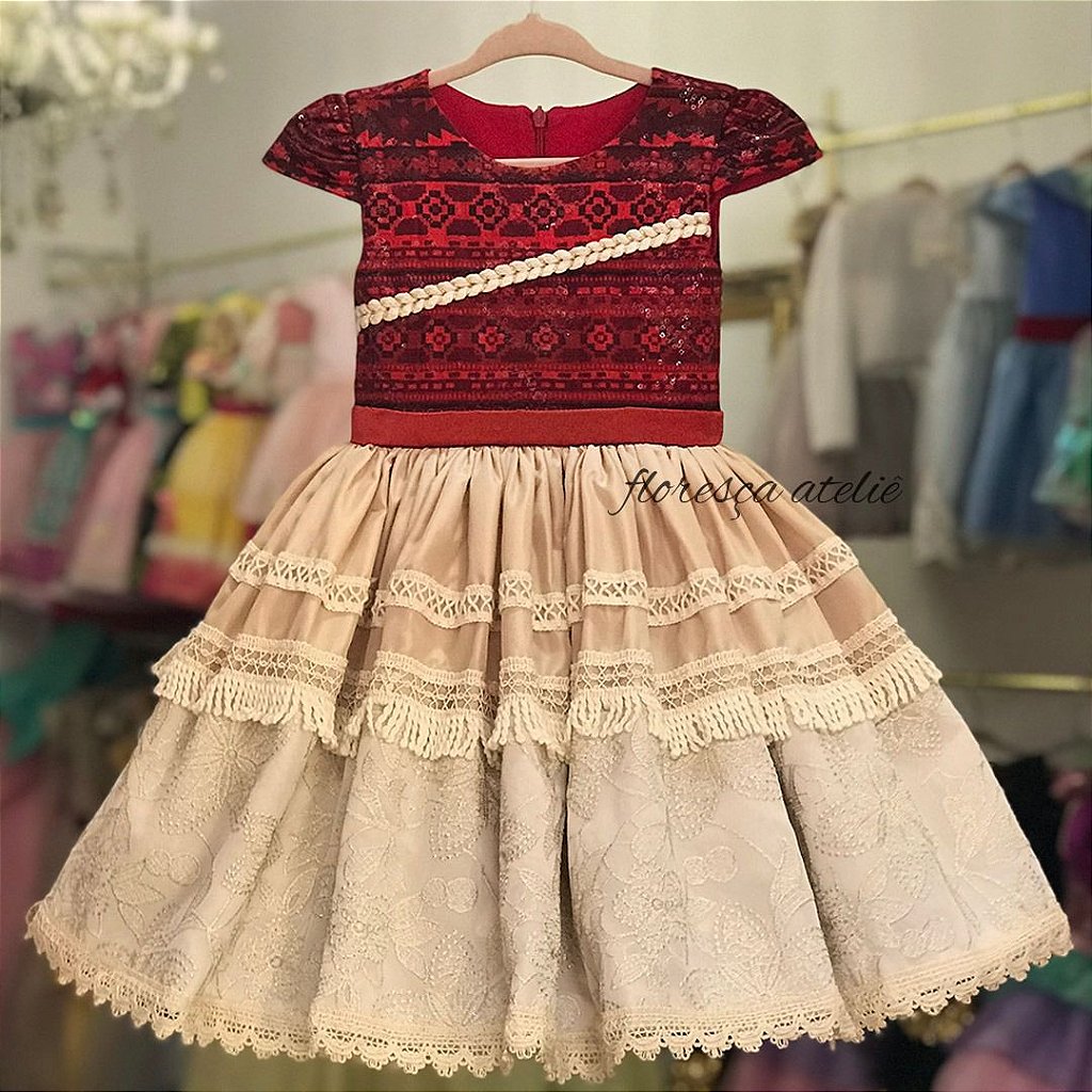 Vestido Da Moana Grande