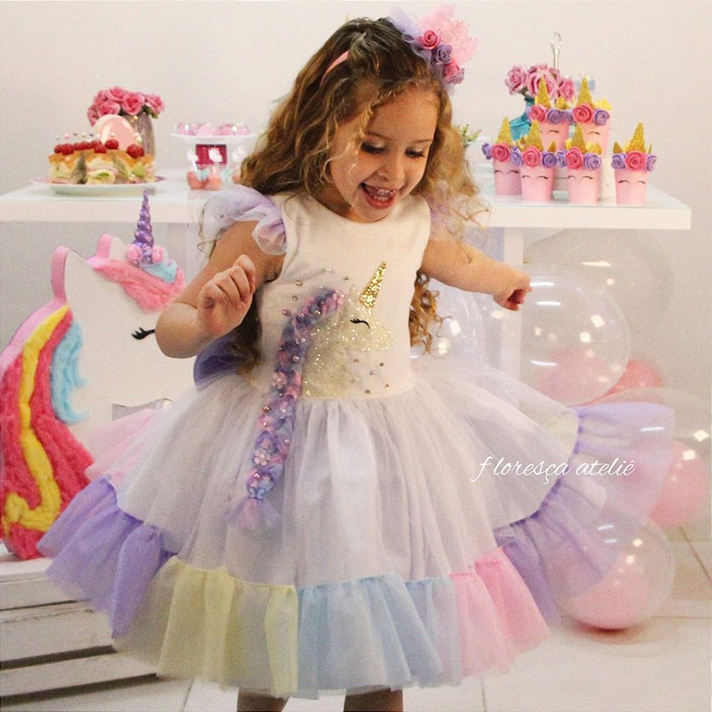 Vestido Infantil Princesa Rapunzel  Floresça Ateliê - Floresça Ateliê  Infantil