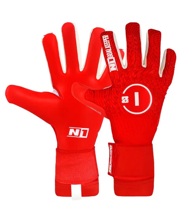 Luva de Goleiro Profissional N1 Scorpius 2.0 All Red - MS Luvas