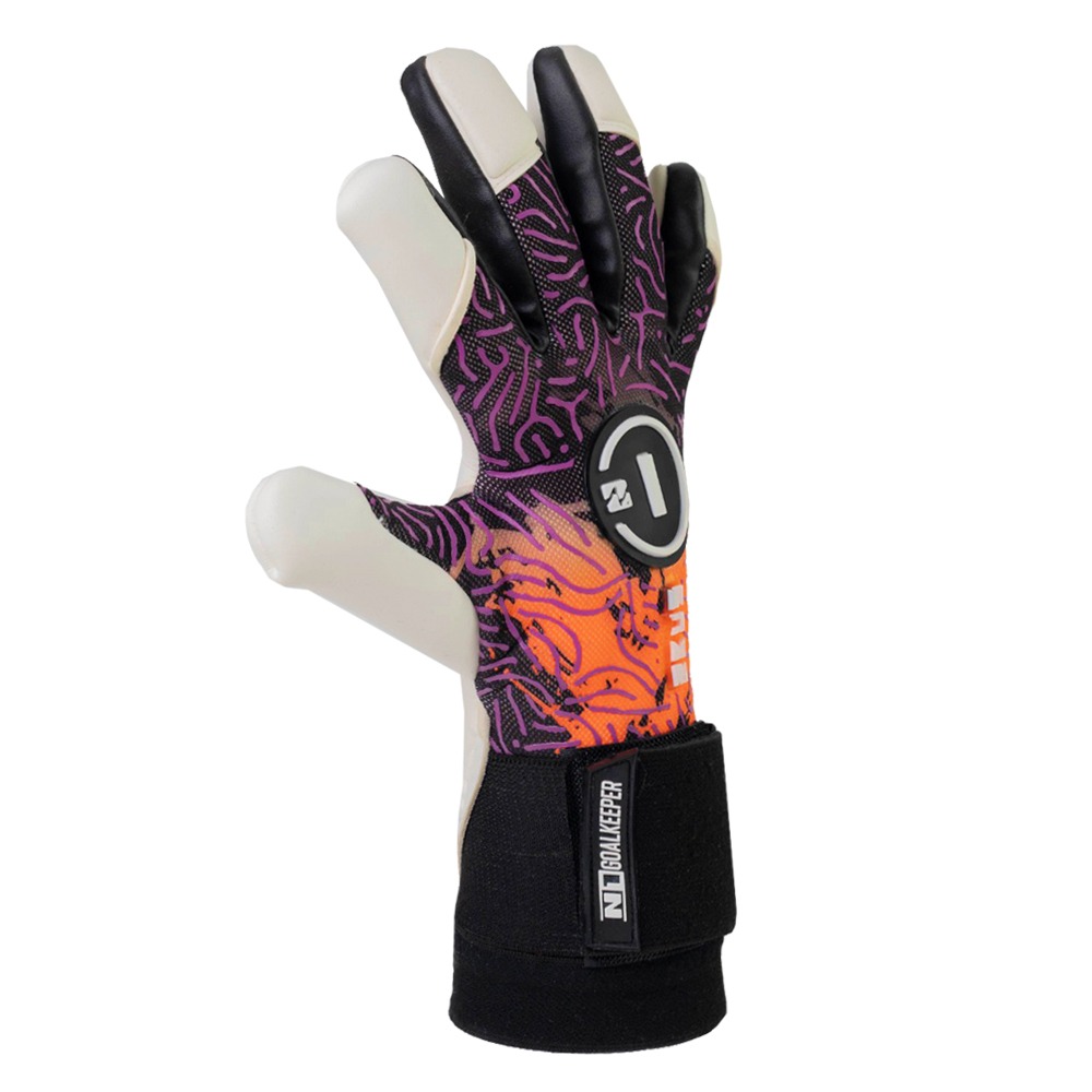 myu① Luva de Goleiro Profissional N1 Zeus Black - MS Luvas