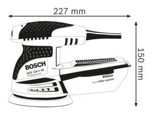 Lixadeira Orbital Bosch GEX 125-1 AE 250W 127V disco de lixa