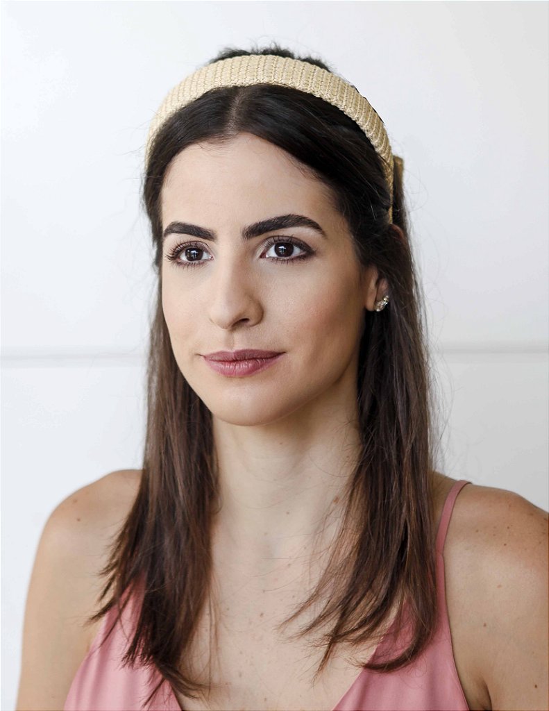 Tiaras JC Tiara Laço Kau Bege - Jomara Cid Chapelaria — Grinaldas