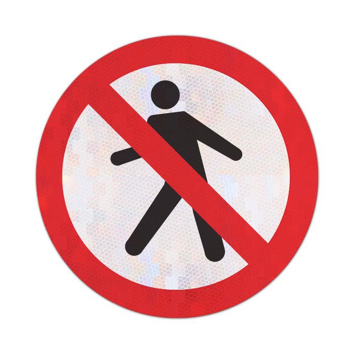 Placa Proibido Transito De Pedestres R 29 Loja Viaria Produtos Para Sinalizacao Viaria