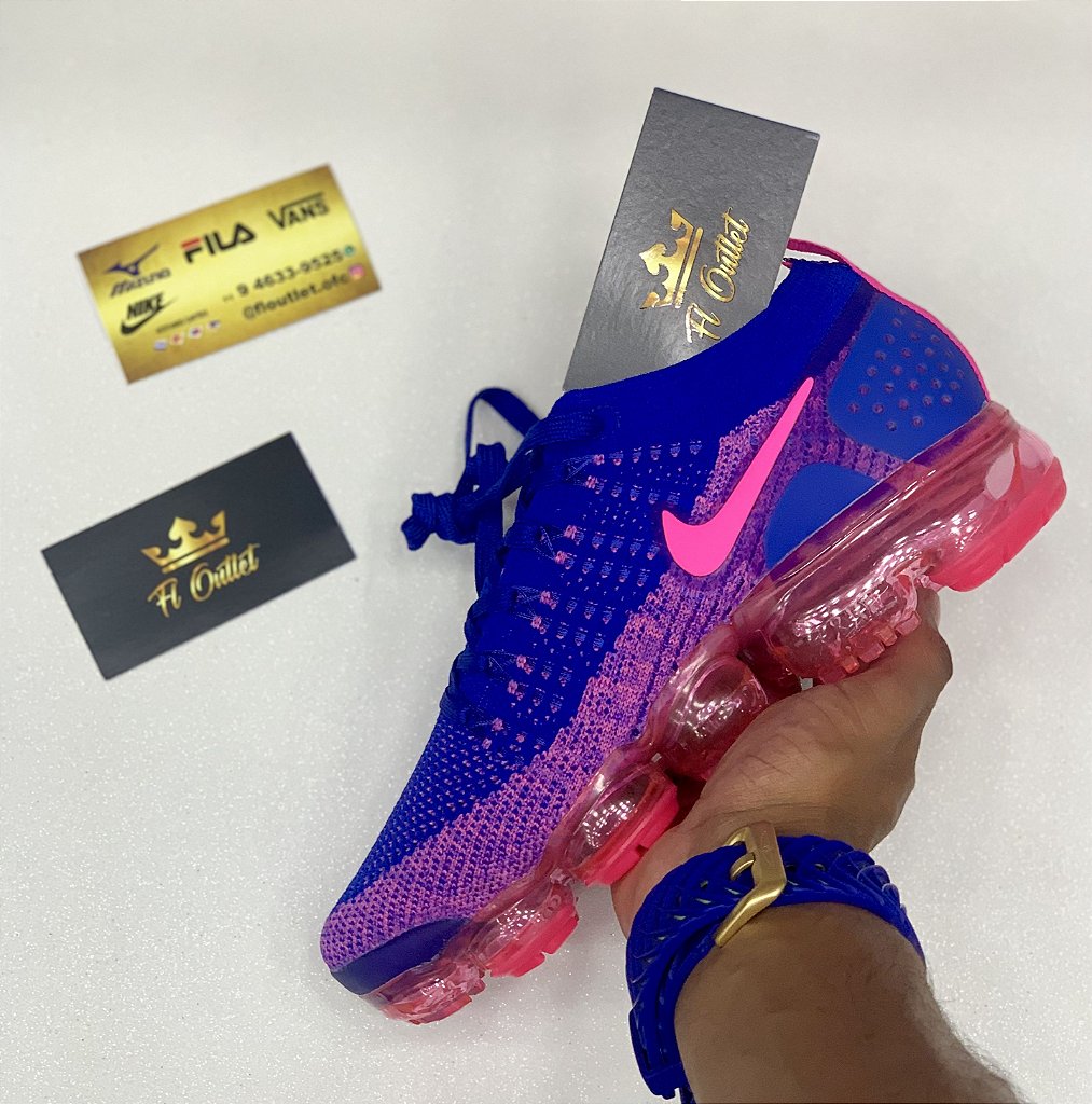 nike vapormax azul e rosa