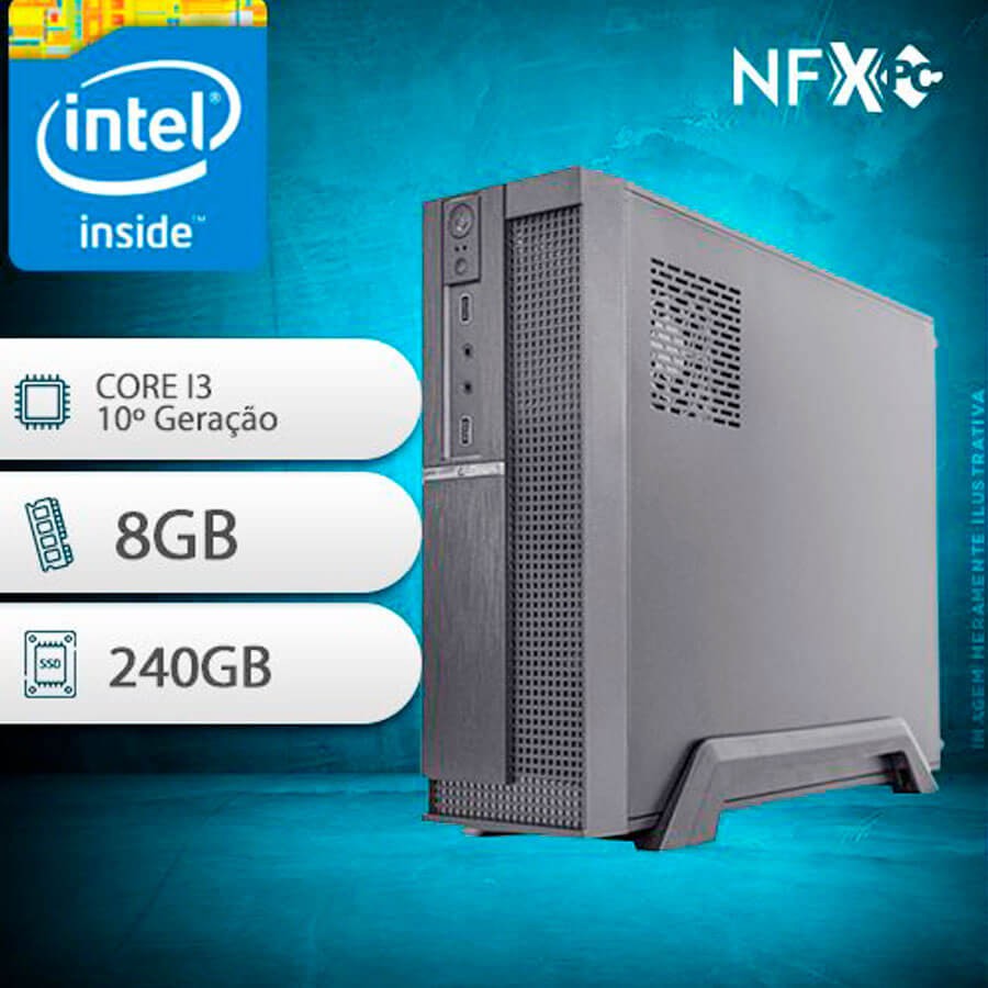 Desktop NFX PC-10 Intel Core i3 182SSDSL - Campvideo