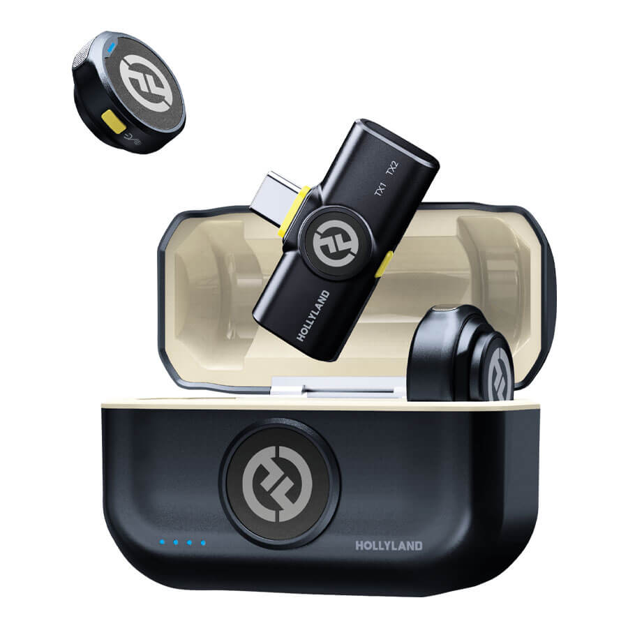 新品 HOLLYLAND LARK M2 Hollyland Lark M2 USB-C Microfone de Lapela Sem Fio - Campvideo