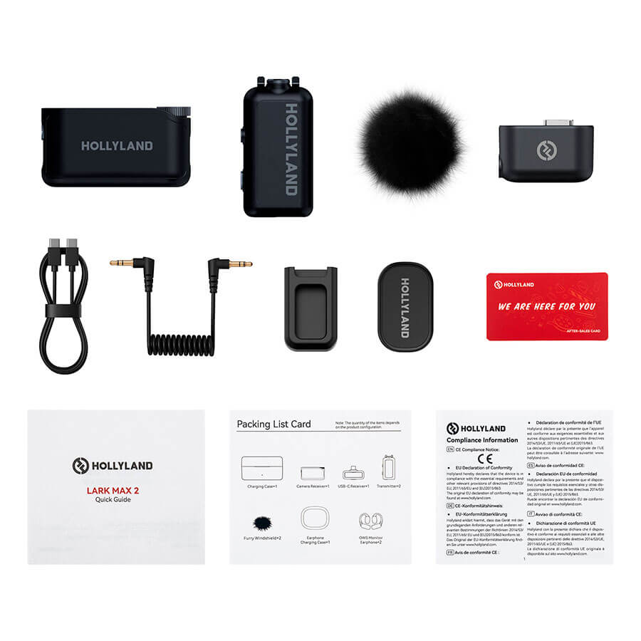 Sistema de Microfone Sem Fio Solo Hollyland LARK Max 2 Solo (2.4