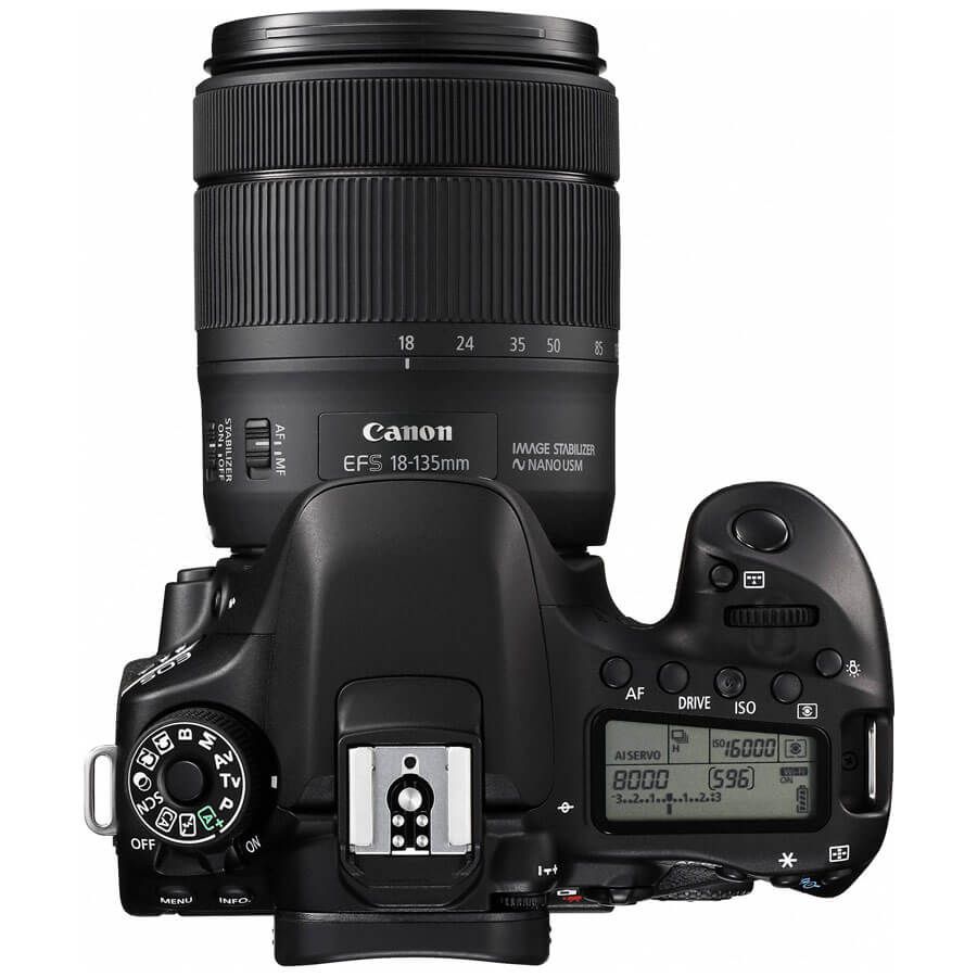 Câmera DSLR Canon EOS 80D Com Lente 18-135mm - Campvideo