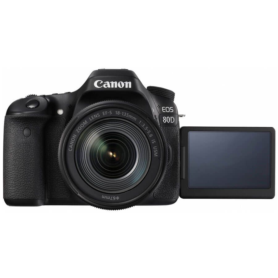 Câmera DSLR Canon EOS 80D Com Lente 18-135mm - Campvideo