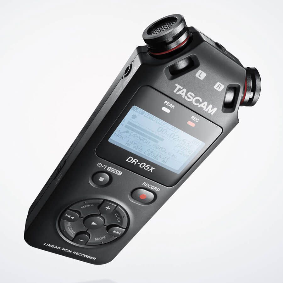 Gravador de áudio digital Tascam DR-05X estéreo de mão - Campvideo