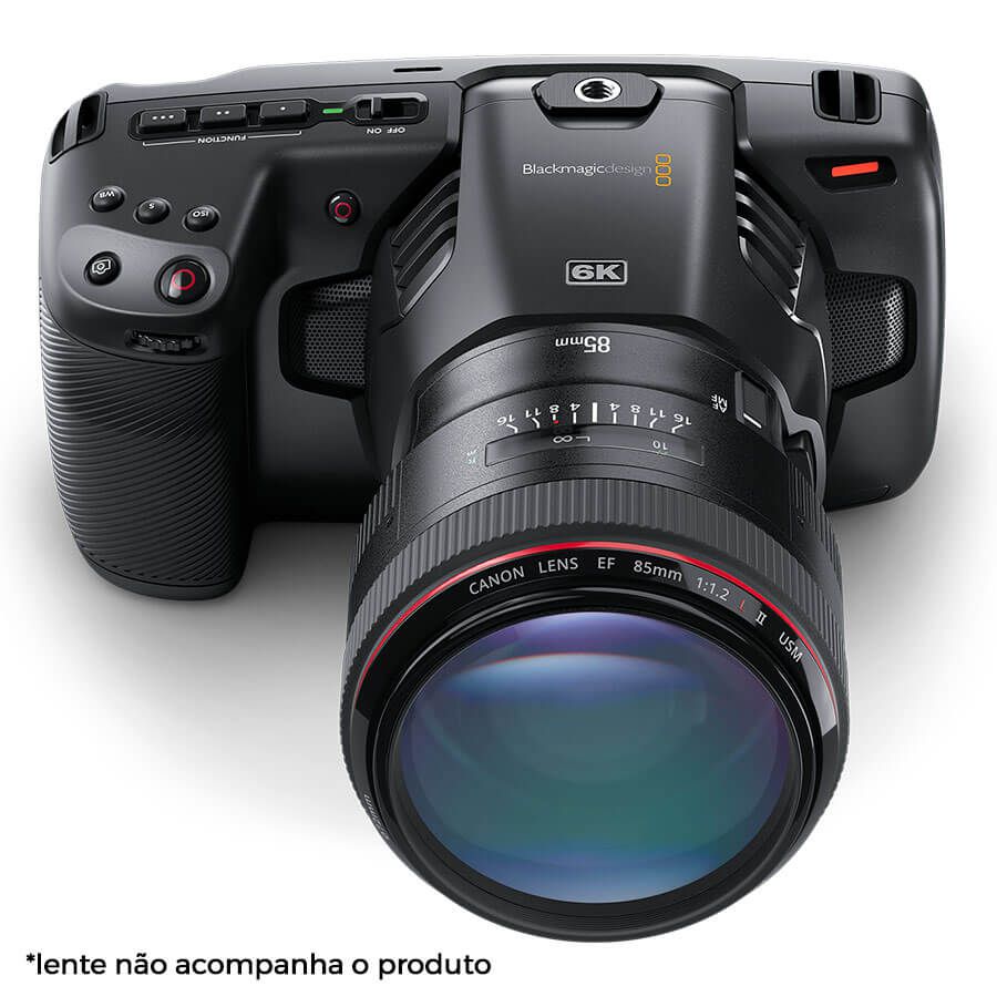Filmadora Blackmagic Pocket Cinema Camera 6K - Campvideo