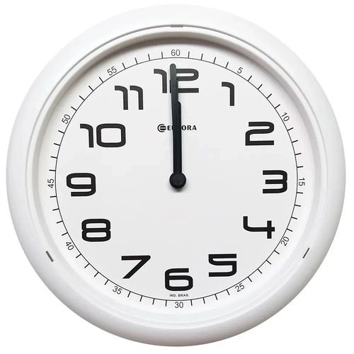 Relógio de Parede Eurora Branco Redondo - Promocional - L.a.g _