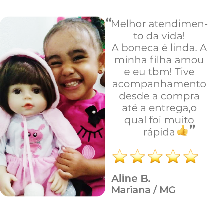 Boneca Bebê Reborn Alice Elefantinho Imperfeita - UniDoll