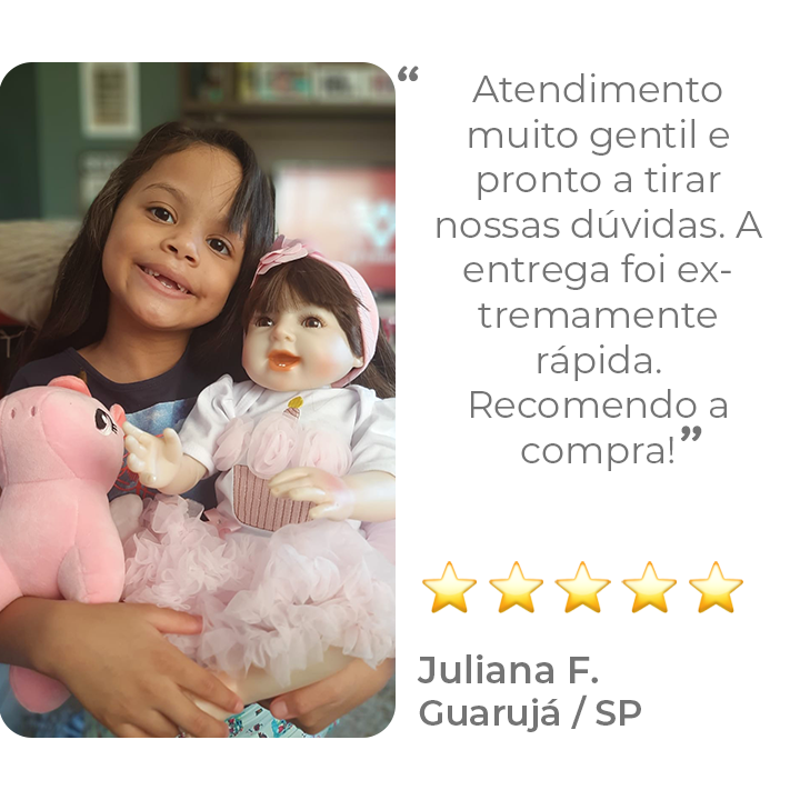 Boneca Bebê Reborn Dani Realista 60cm + Unicórnio