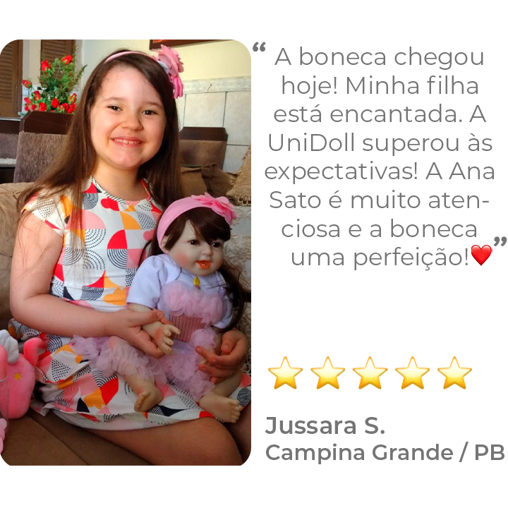 Boneca Bebê Reborn Dani Realista 60cm + Unicórnio