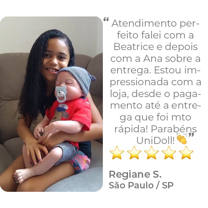 Boneco Bebê Reborn - Leo Sonequinha - Vermelho - Unidoll