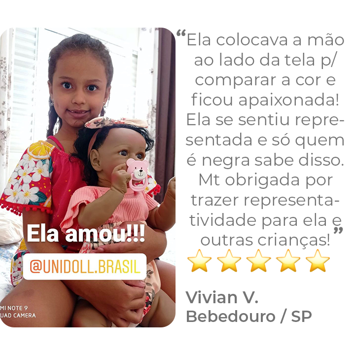 Bebe Reborn Negra Perfeita Realista Tecido Lindo