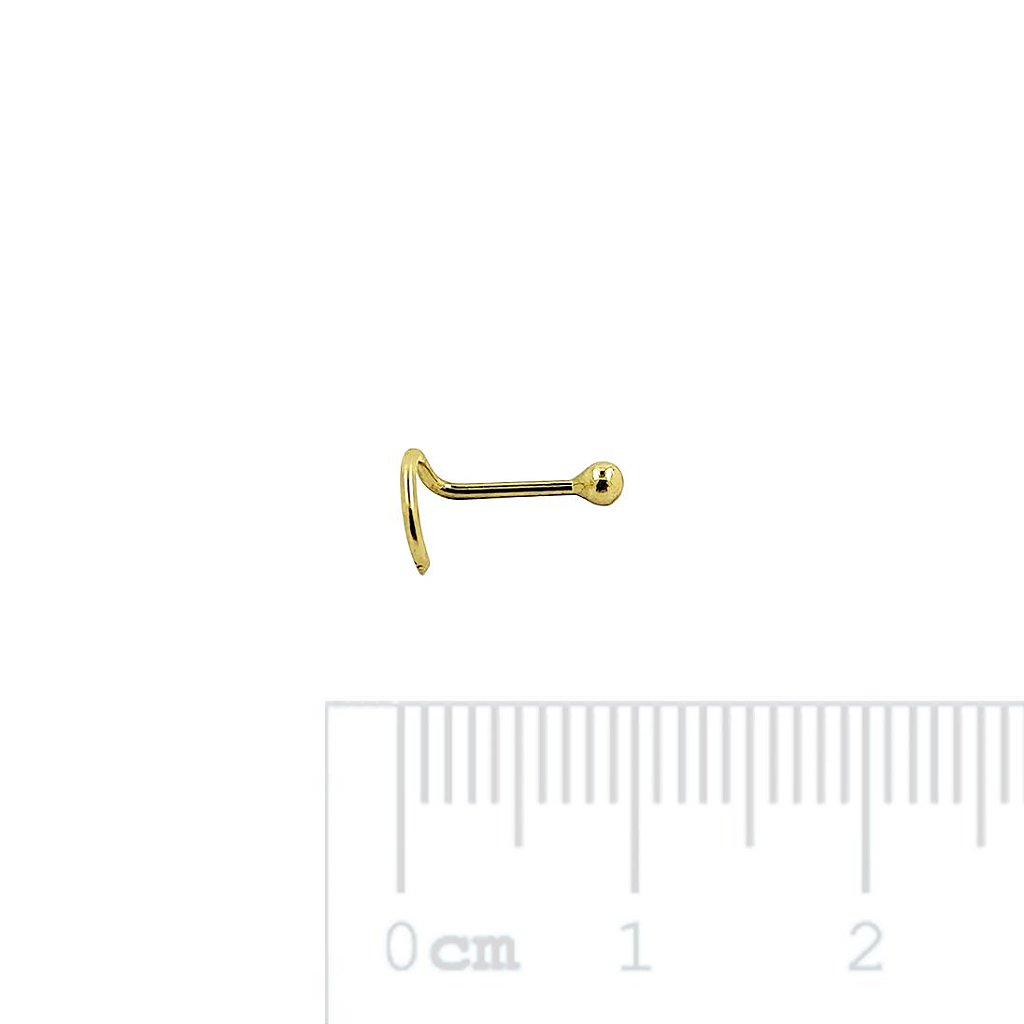 Piercing Nariz Bolinha Ouro 18k - Amarelo