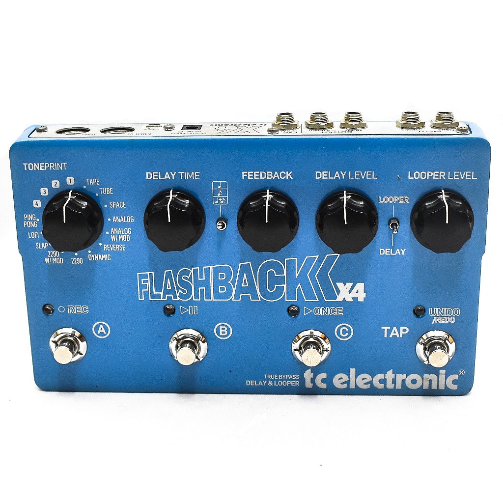 PEDAL DELAY TC ELETRONIC FLASHBACK X4 SEMINOVO(USADO) - Musical
