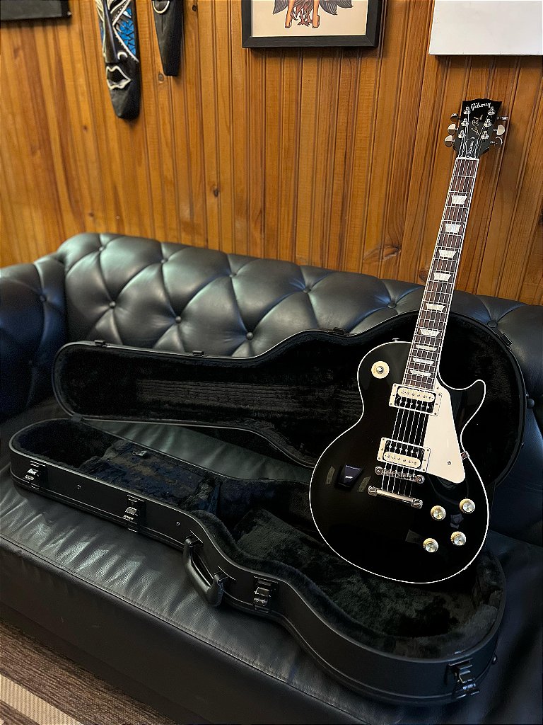 GIBSON LES PAUL CLASSIC EBONY 2022 (SEMINOVA ) - Musical