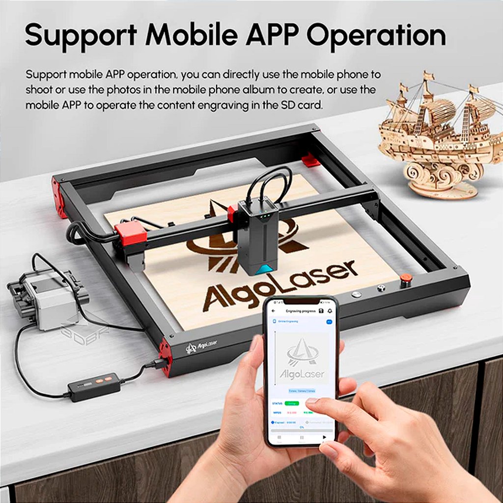 alphaページ CNC Gravadora e Corte a Laser Algolaser Alpha - 22W - 3DBR, as