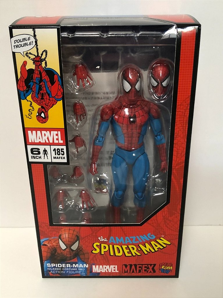 Marvel MAFEX No. 185 Spider-Man Classic Costume Figure - Treasure box