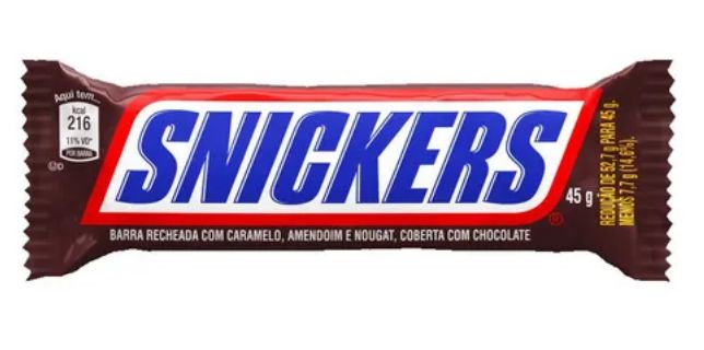 Chocolate Snickers 45g - Mars - Mercadoce - Doces, Confeitaria e Embalagem