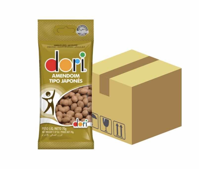 Caixa de Amendoim Japonês Dori 30 unidades de 70g  Compre na Mercadoce -  Mercadoce - Doces, Confeitaria e Embalagem