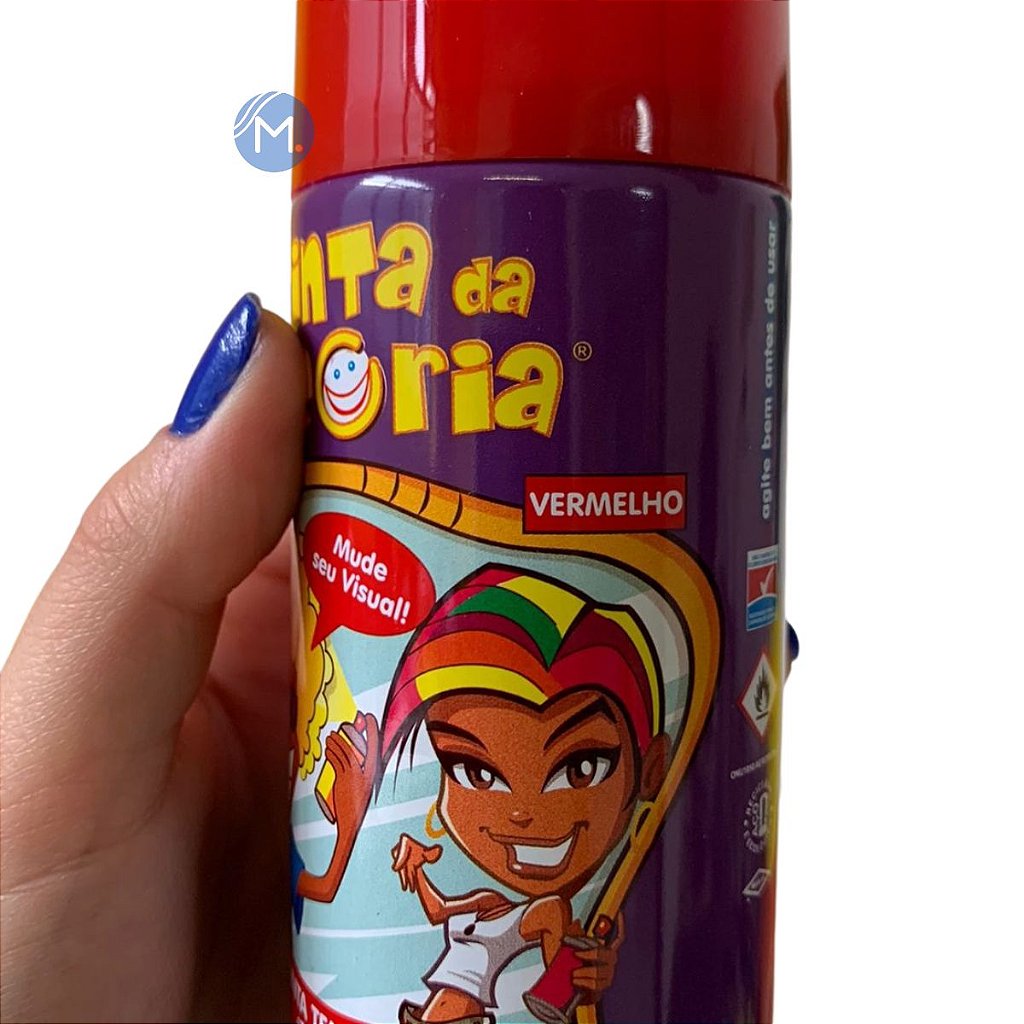 Tinta Spray Temporparia Para Cabelo Cor Vermleho 120ml